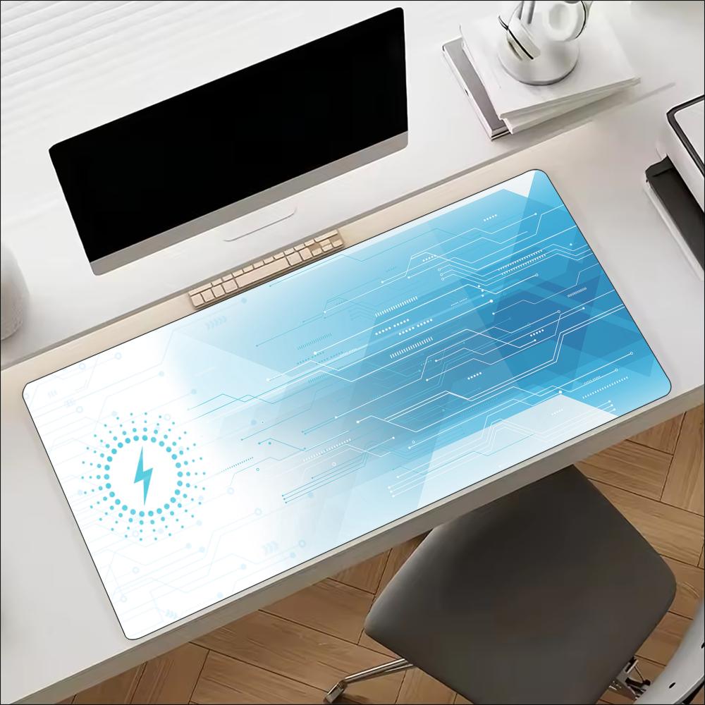 Blue Tech Circuit Gear Pattern - Office Tech Set Up recensie en prijs