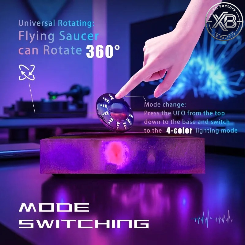 Zwevende UFO-lamp, 360 graden  - Cool Office Tech Gadgets recensie en prijs