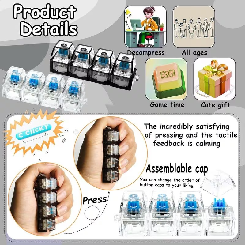 1PC Light Up Keyboard Keychain - Office Tech Accessories recensie en prijs