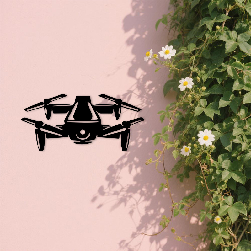 2D platte drone silhouet metal - Tech Office Wall recensie en prijs