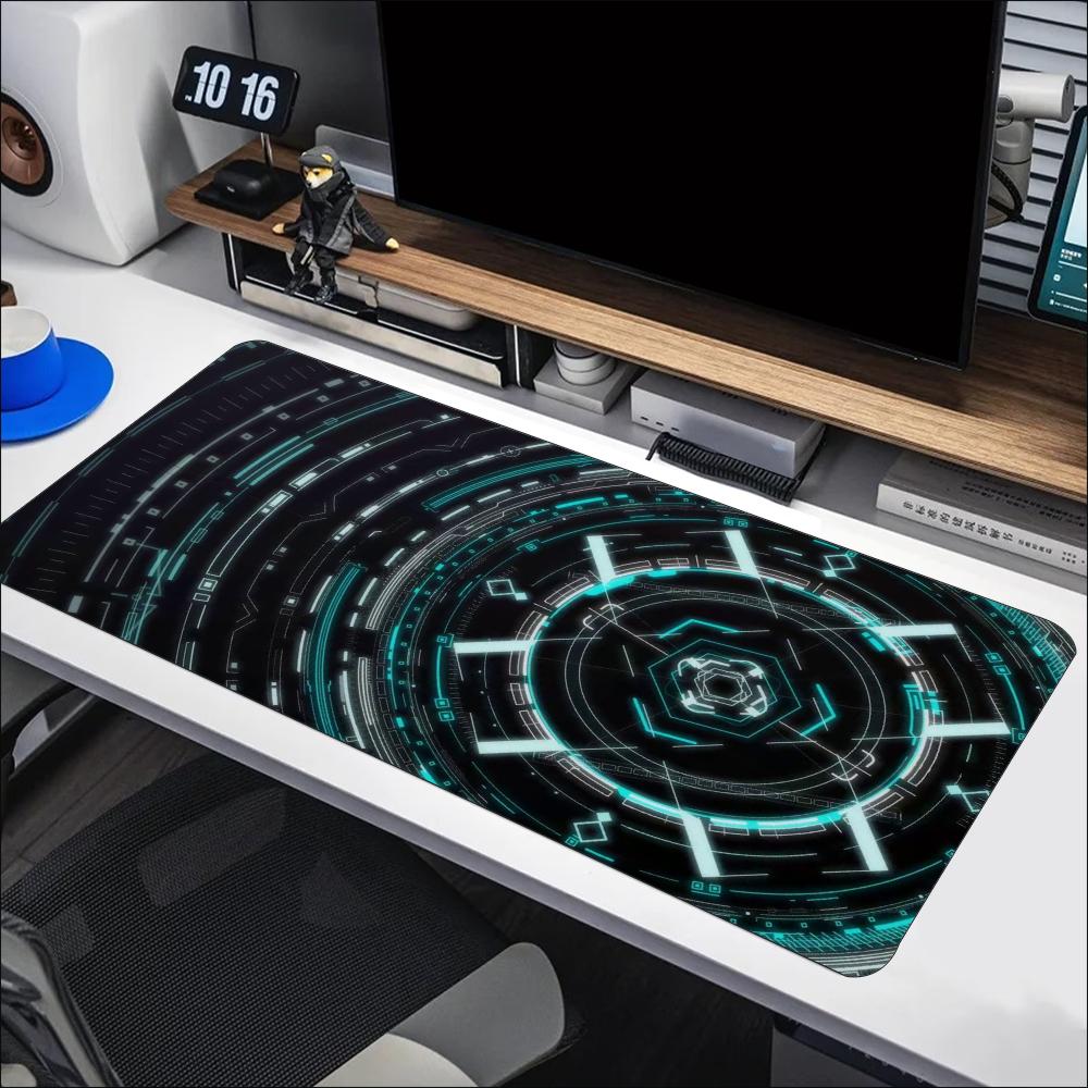 Blauw Cyaan Tech Circuit Circl - Office Tech Set Up recensie en prijs