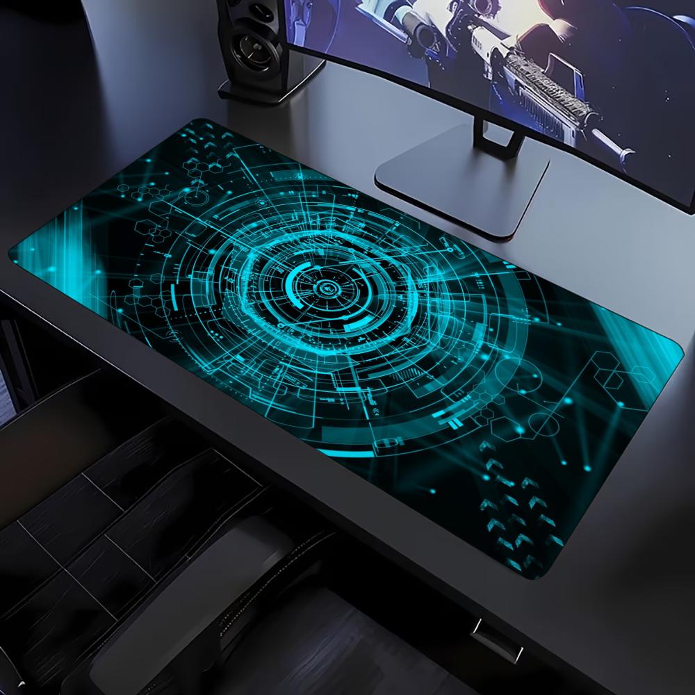 Blauw Cyaan Tech Circuit Circl - Office Tech Set Up recensie en prijs