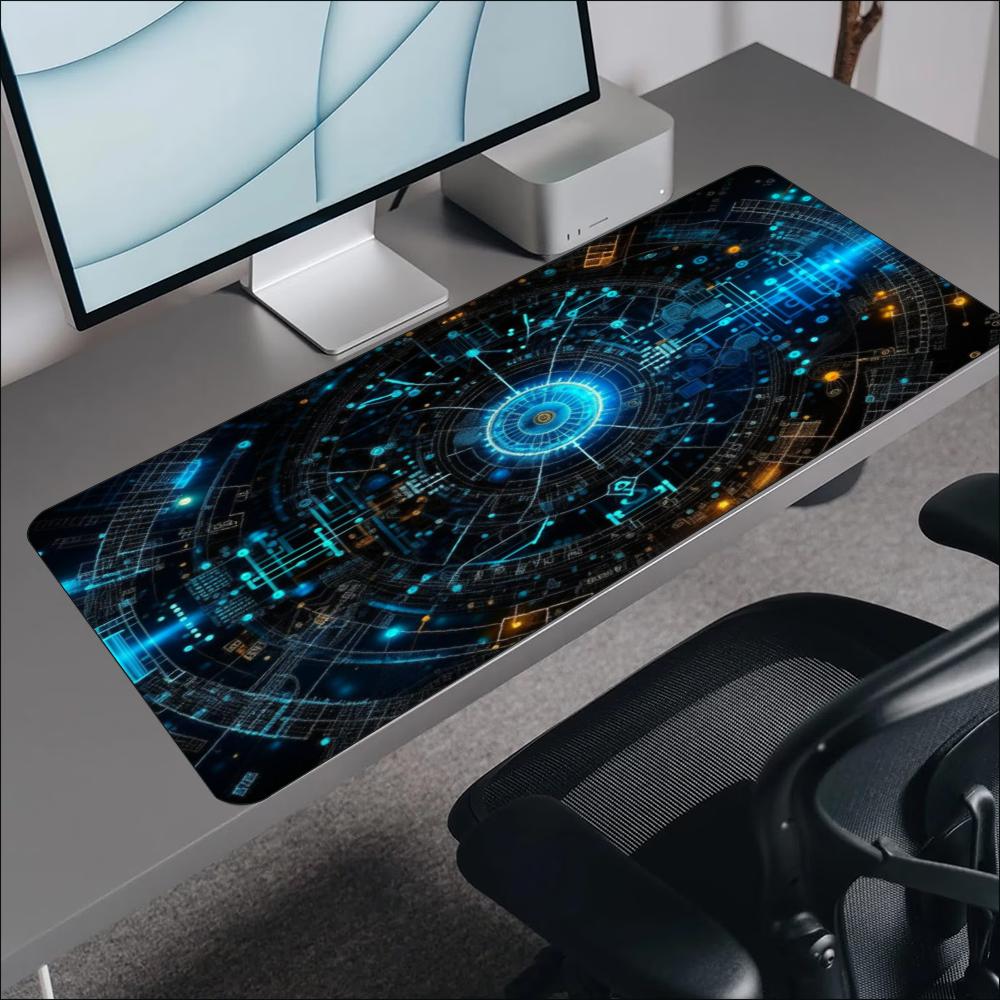 Blauw Cyaan Tech Circuit Circl - Office Tech Set Up recensie en prijs